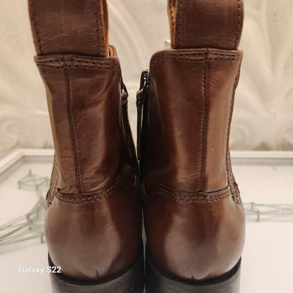 Franco Sarto "Linc" Brown Leather Booties. NIB. Size 6.5 - Picture 6 of 14